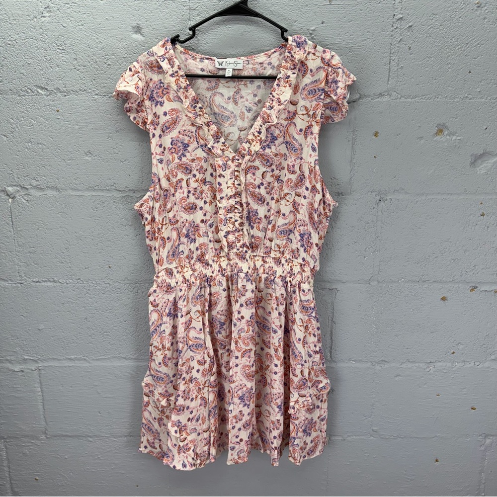 Jessica Simpson Women's Jade Ruffle Mini Dress Size XL